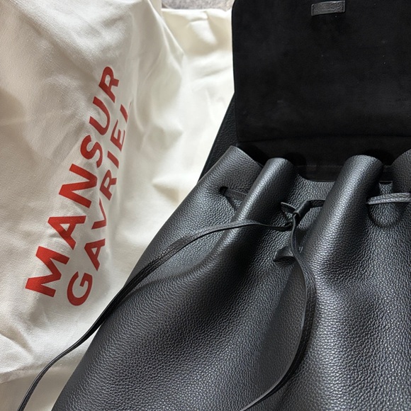 MANSUR GAVRIEL Classic Leather Backpack large BLACK Mansur Gavriel backpack main image 9